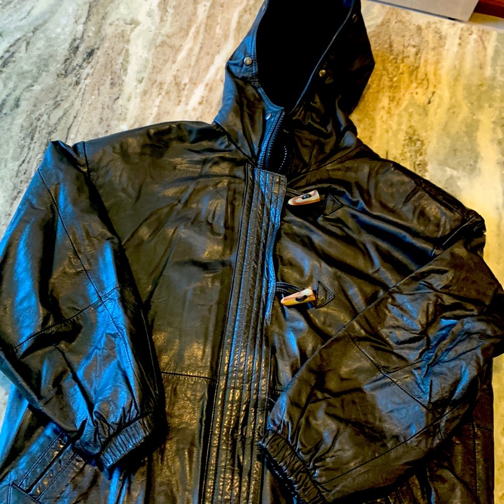 VINTAGE- Lambskin Leather Jacket Jacqueline Ferrar -  Black